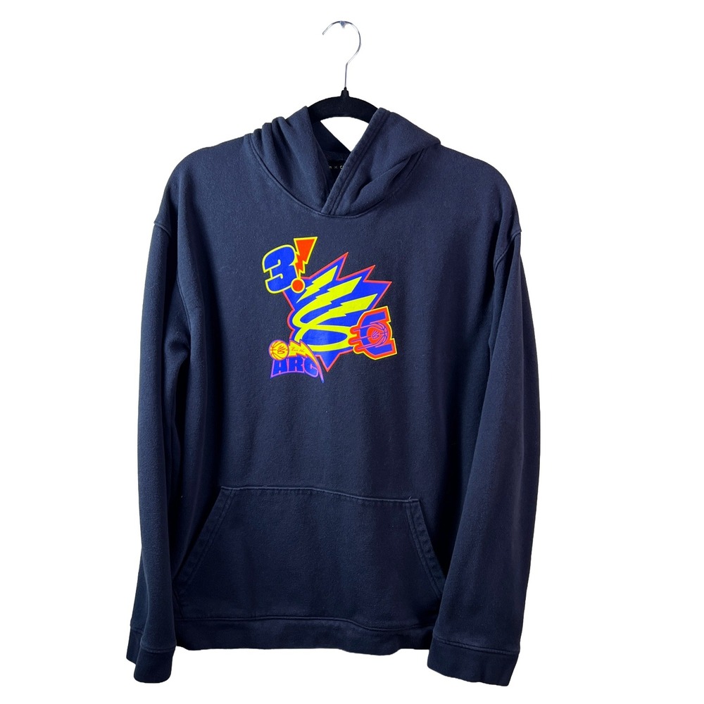 Under Armour Stephen Curry 3 Point Arc Hoodie Youth XL Navy Blue 1374304-001
